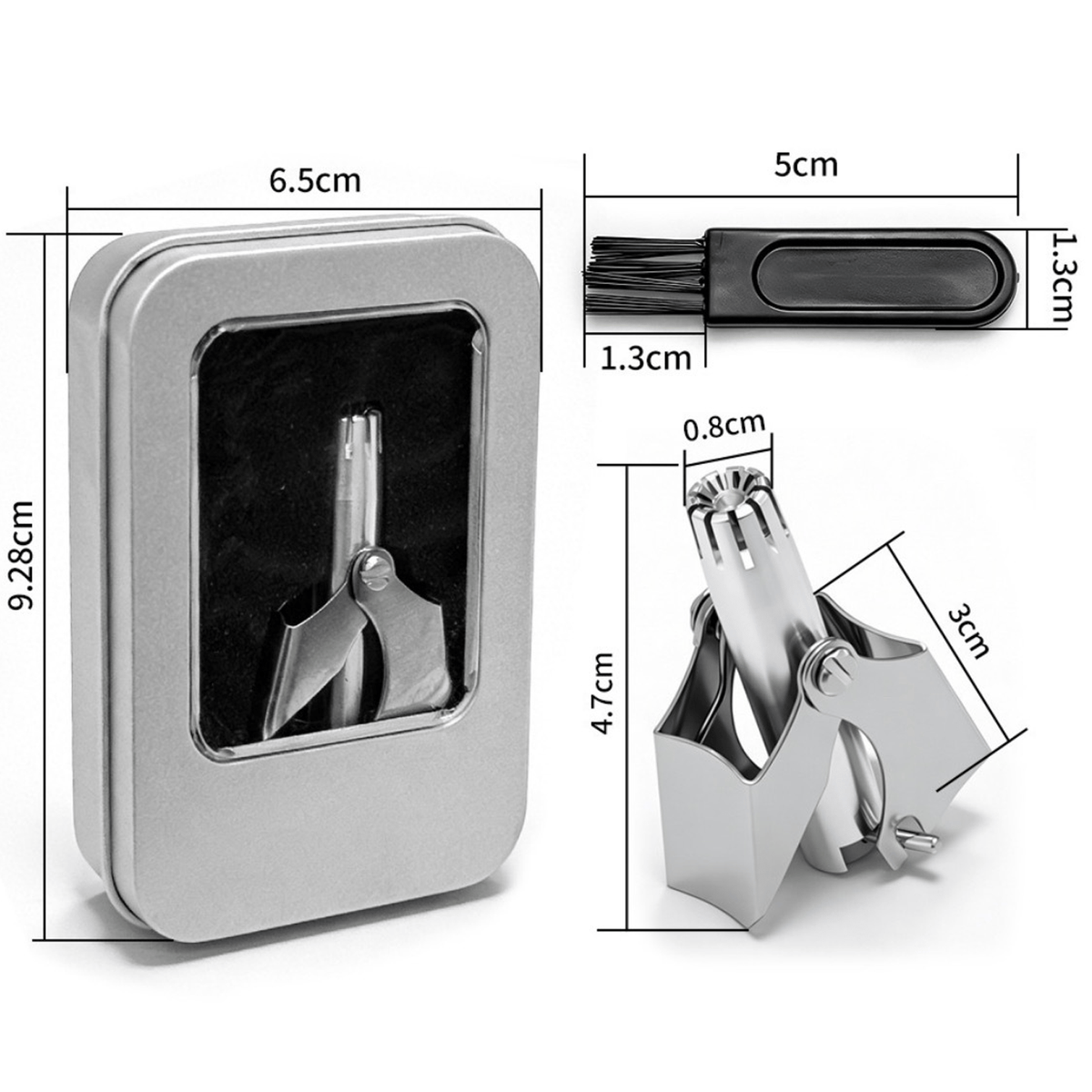 👃Manual Nose Hair Trimmer – No Battery Compact Personal Grooming Tool