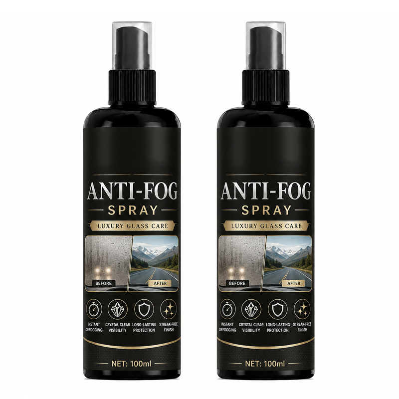 🚗Enjoy 50% off now! Car Window Anti-Fog Spray - Long-lasting (24-hour) streak-free anti-fog spray that instantly provides clear visibility on windshields, rearview mirrors, and all vehicle glass surfaces.