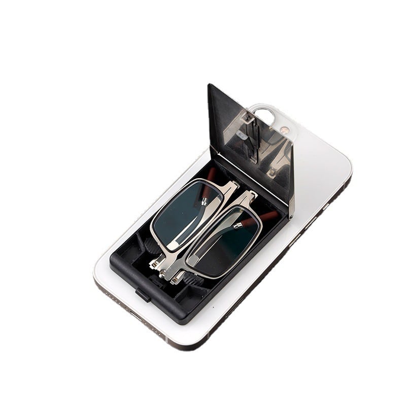 Pocket-sized folding reading glasses
