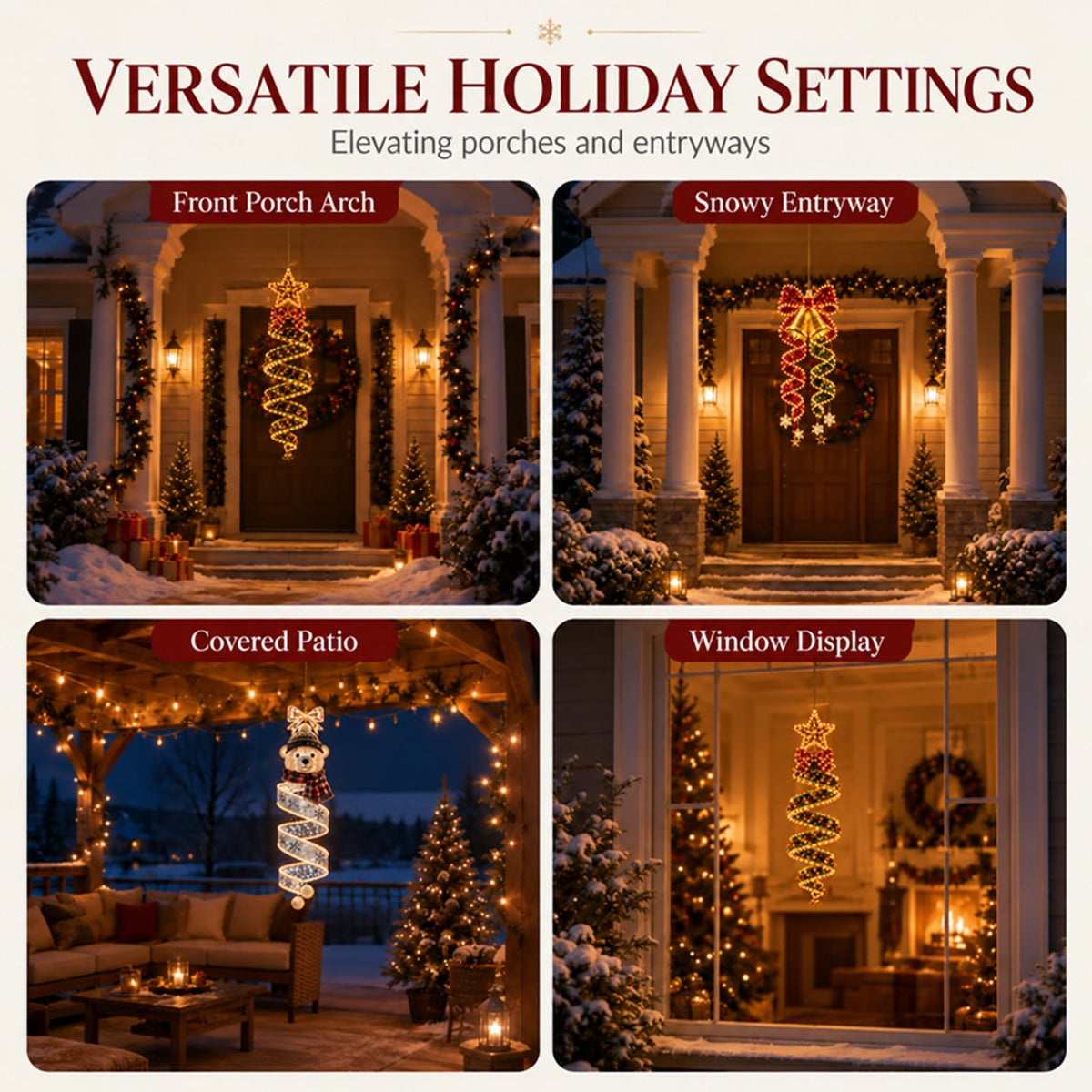 🎄Christmas Magic Spiral Hanging LED Light Collection