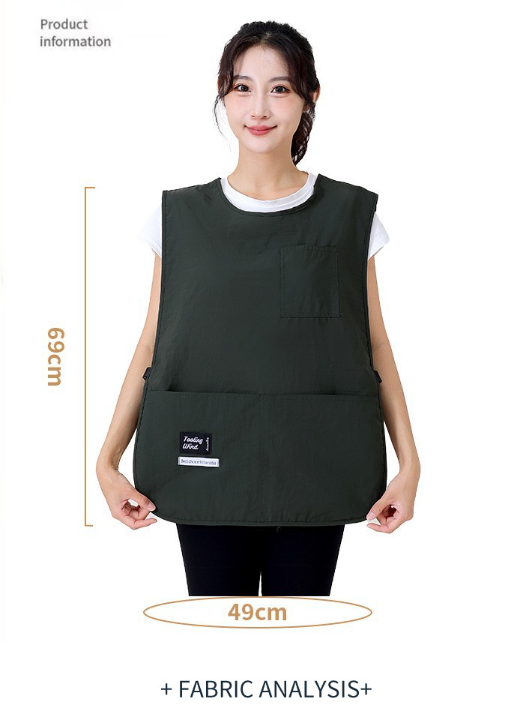 Adjustable Waterproof & Oil-Proof Apron Vest – Versatile Workwear for Kitchen, Coffee Shop & Salon