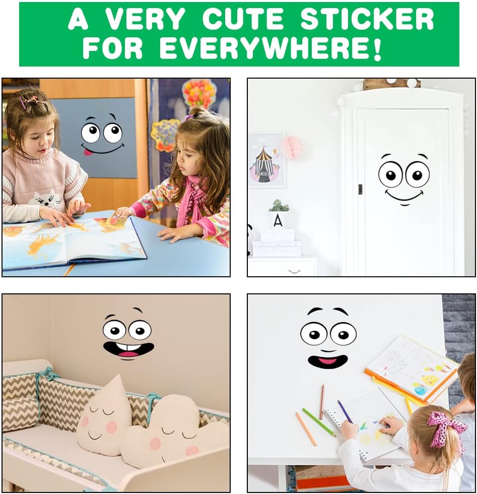🔥Last Day 50% OFF🌱 Eco-Friendly Funny Face Sticker Set(4 whimsical facial expressions from grinning to silly)