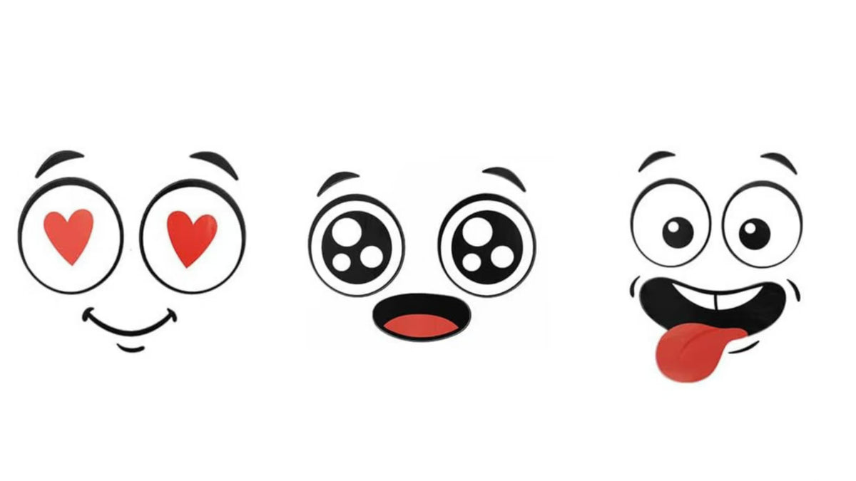 🔥Last Day 50% OFF🌱 Eco-Friendly Funny Face Sticker Set(4 whimsical facial expressions from grinning to silly)