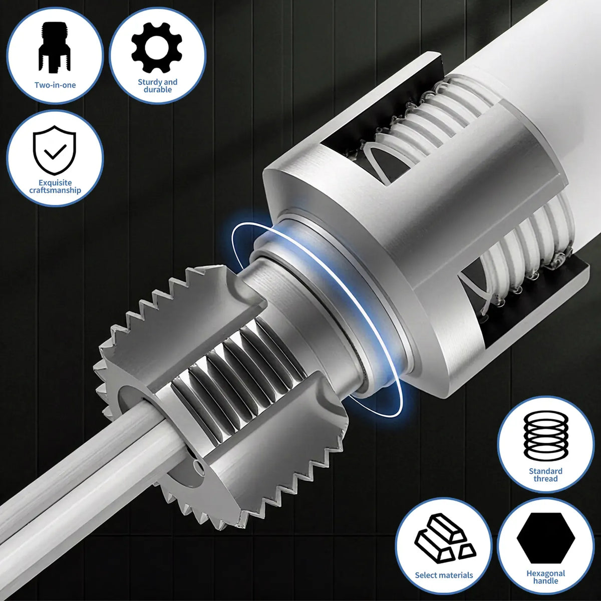 🔧All-in-One Internal & External Pipe Threading Tool – Precision & Efficiency in One Step