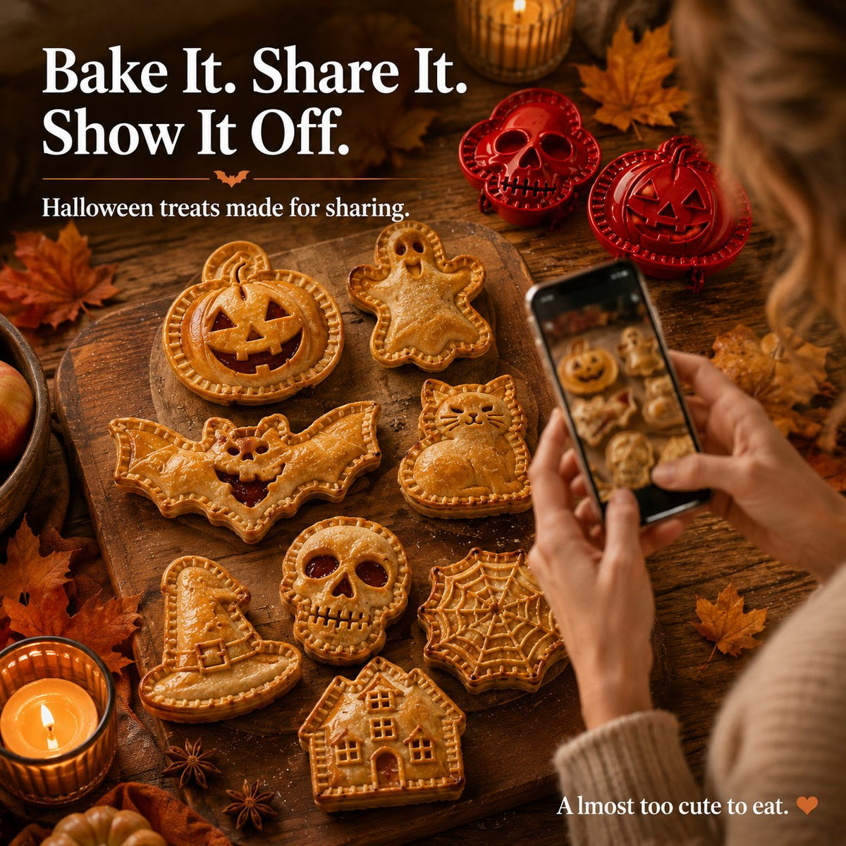 🎃 8-piece set of moulds for small Halloween tarts