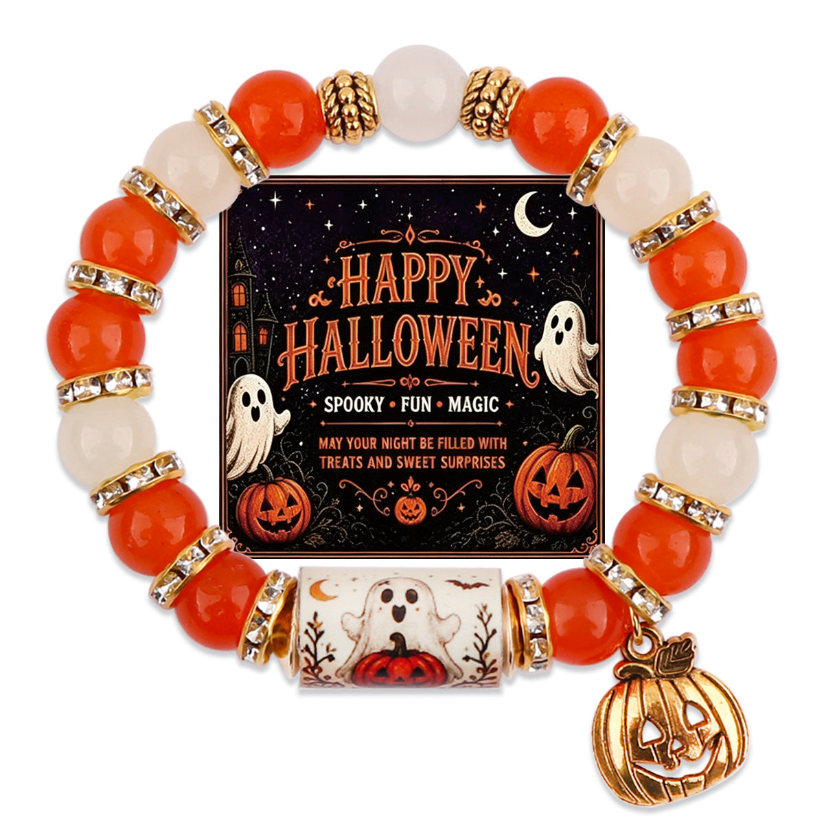 👻Limited Edition 2026 Halloween Black Cat Pumpkin Beaded Bracelet Gift Set🎁