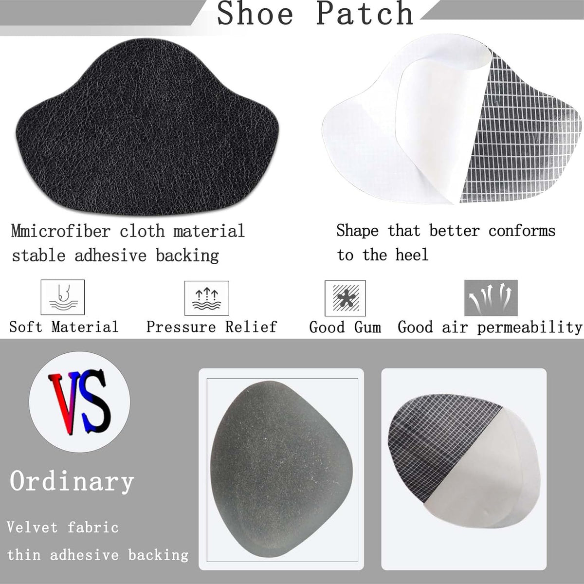👟Multicolor, self-adhesive microfiber leather patch (6-pack)