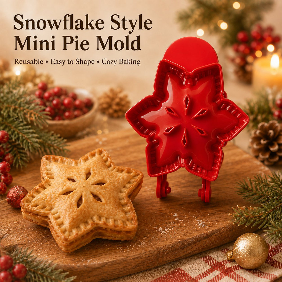 🥧 Beginner-Friendly Reusable Mini Hand Pie Press Mold | 6 Fun Shapes for Easy Filling, Shaping & Sealing of Homemade Pies and Pastries 🍎✨