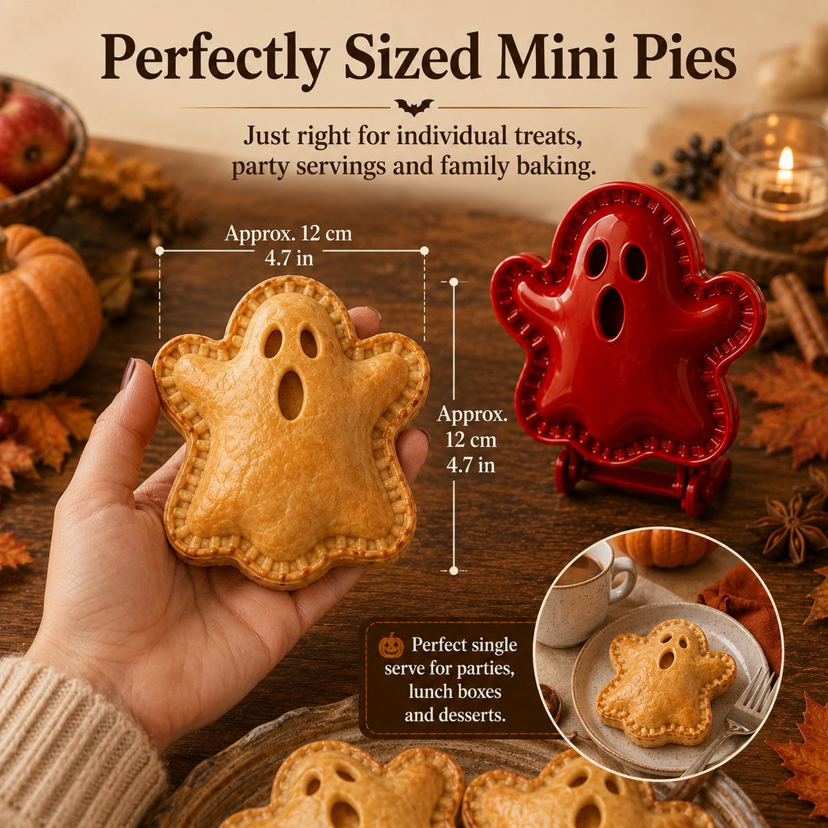 🎃 8-piece set of moulds for small Halloween tarts