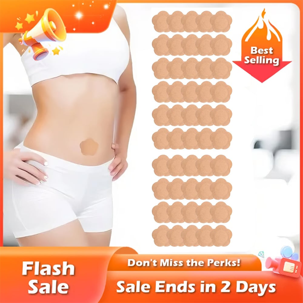 🏆Flash Sale⚡ 50K+ SOLD! Almost Gone-💥50pcs Pack Wrap for Belly Button, Self-Adhesive  Patches Cover Patch Organic Disposable Spunlace Cloth Highly Absorbent Pad with Cotton, Oil Not Included (Skin Color)