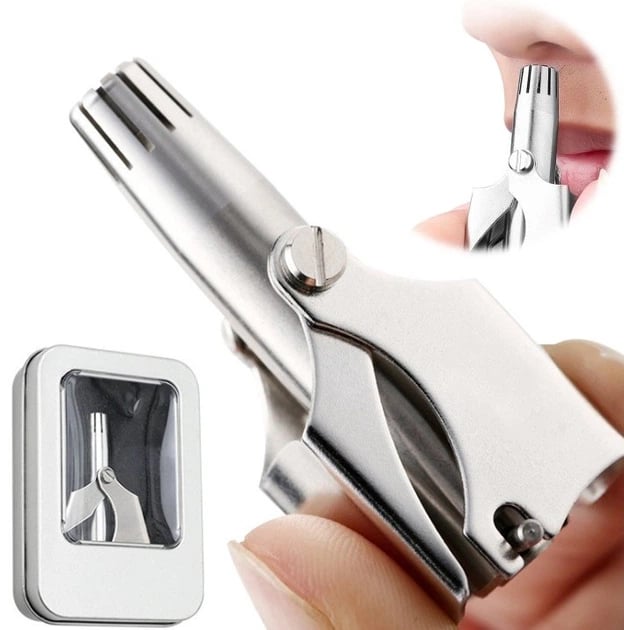 👃Manual Nose Hair Trimmer – No Battery Compact Personal Grooming Tool