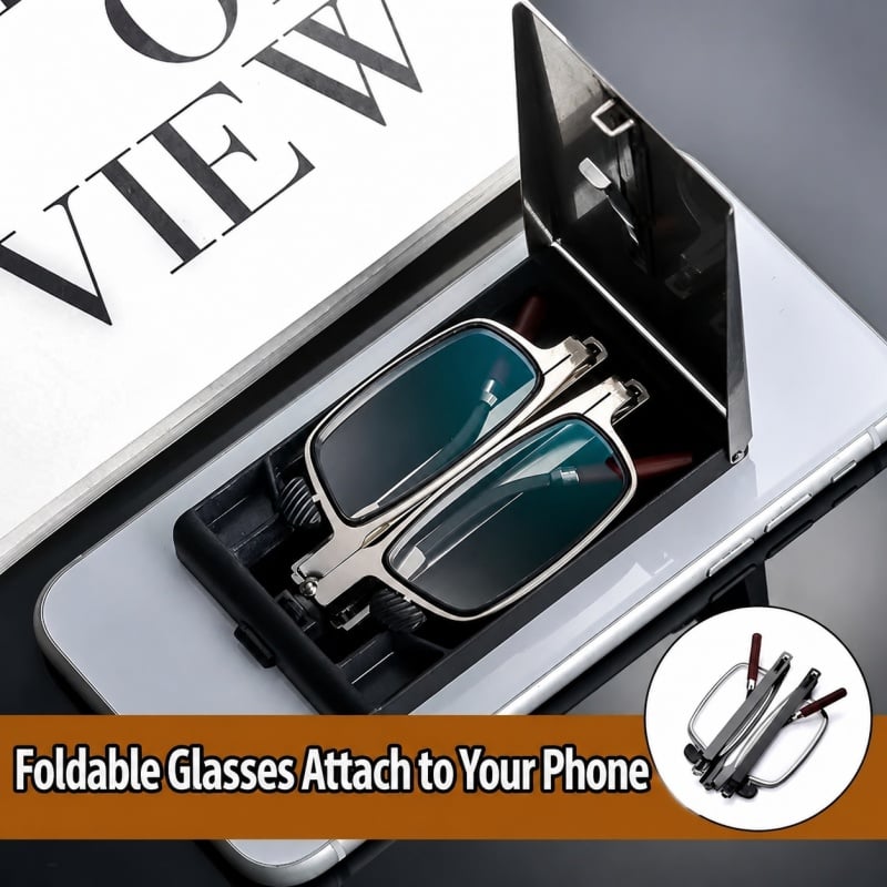 Pocket-sized folding reading glasses