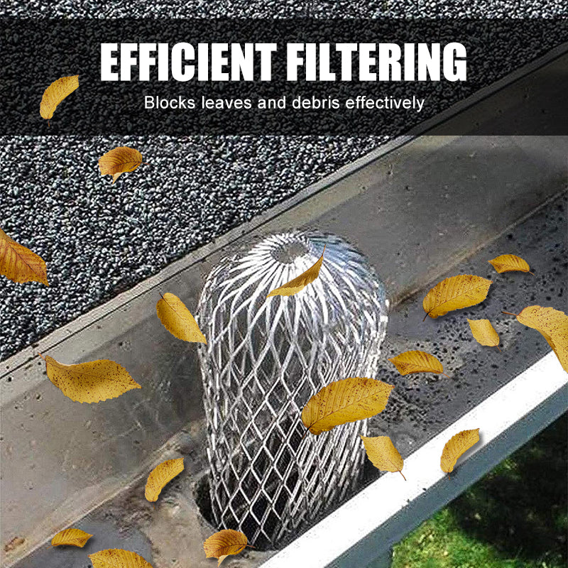 🍂 Aluminium gutter filter & downpipe strainer – prevents blockages caused by leaves and debris in your home’s drainage system