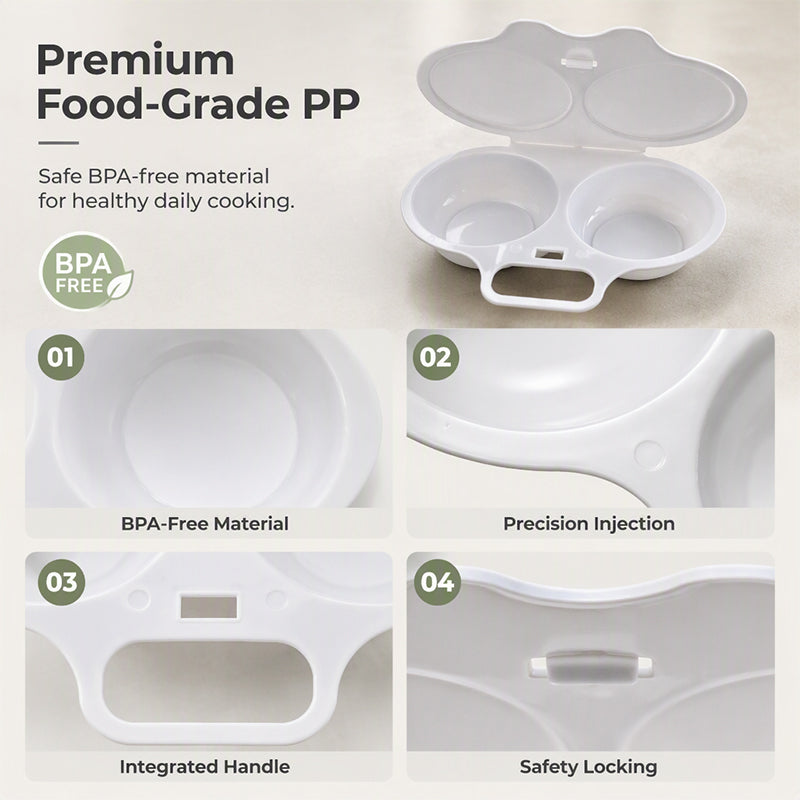 ⏳🔥LIMITED-TIME 60% OFF! ⏰Microwave Egg Poacher with Lid & Handle