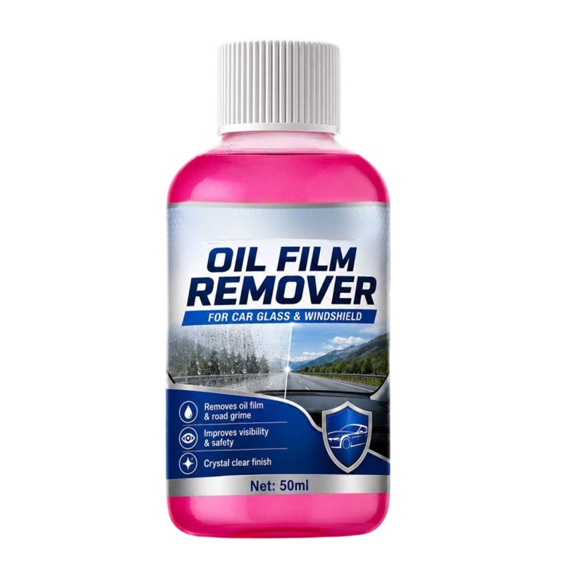🚗💎 50% off! Glass oil film remover – 🧽 removes stubborn oil and grime, 💧 improves visibility and safety!