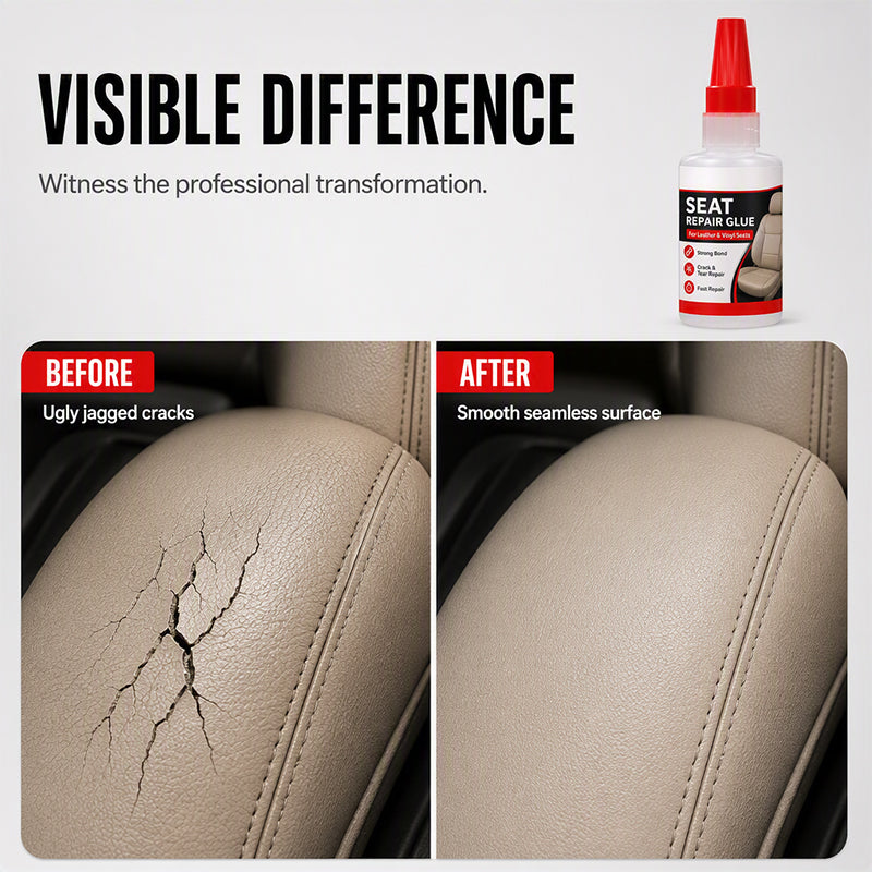 🚗 50 % DISCOUNT! Repair cracked leather quickly – quick-drying precision adhesive for car seats, sofas and vinyl