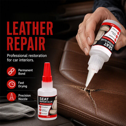 🚗 50 % DISCOUNT! Repair cracked leather quickly – quick-drying precision adhesive for car seats, sofas and vinyl