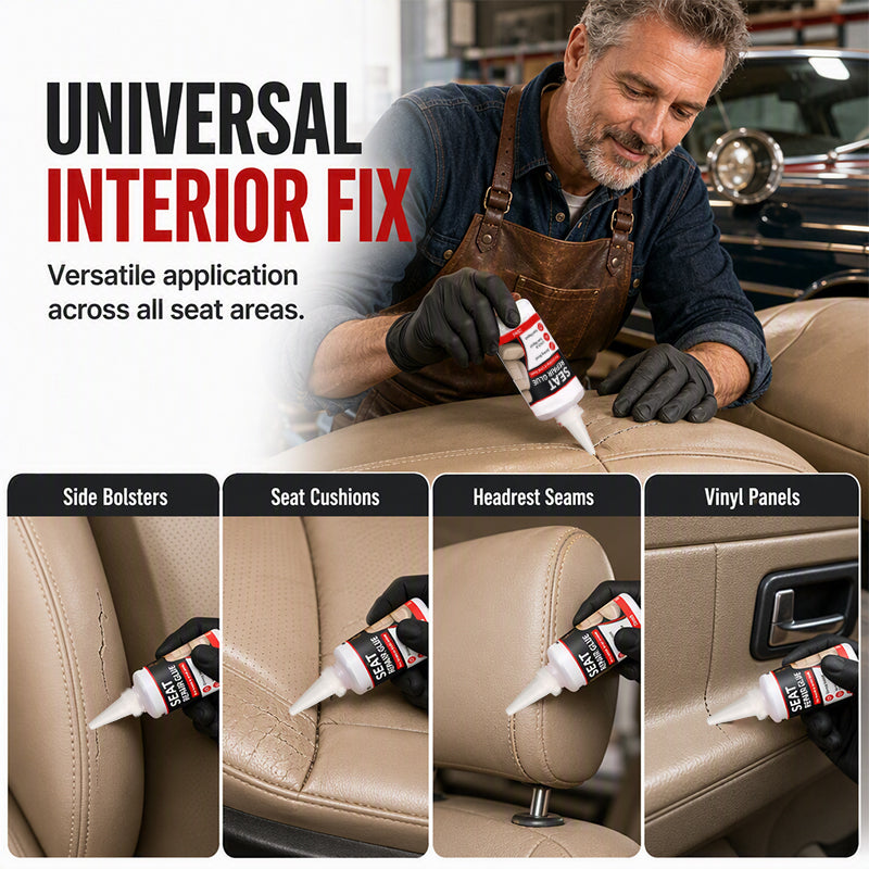 🚗 50 % DISCOUNT! Repair cracked leather quickly – quick-drying precision adhesive for car seats, sofas and vinyl