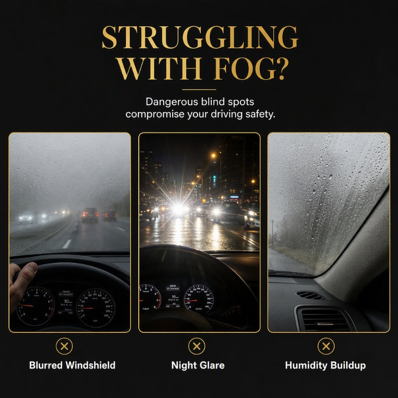 🚗Enjoy 50% off now! Car Window Anti-Fog Spray - Long-lasting (24-hour) streak-free anti-fog spray that instantly provides clear visibility on windshields, rearview mirrors, and all vehicle glass surfaces.