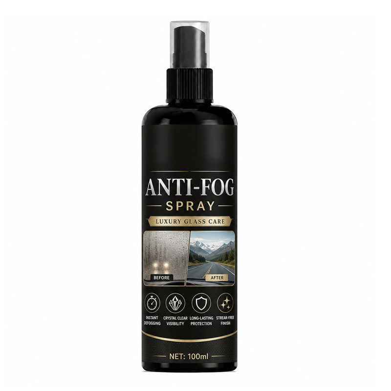🚗Enjoy 50% off now! Car Window Anti-Fog Spray - Long-lasting (24-hour) streak-free anti-fog spray that instantly provides clear visibility on windshields, rearview mirrors, and all vehicle glass surfaces.